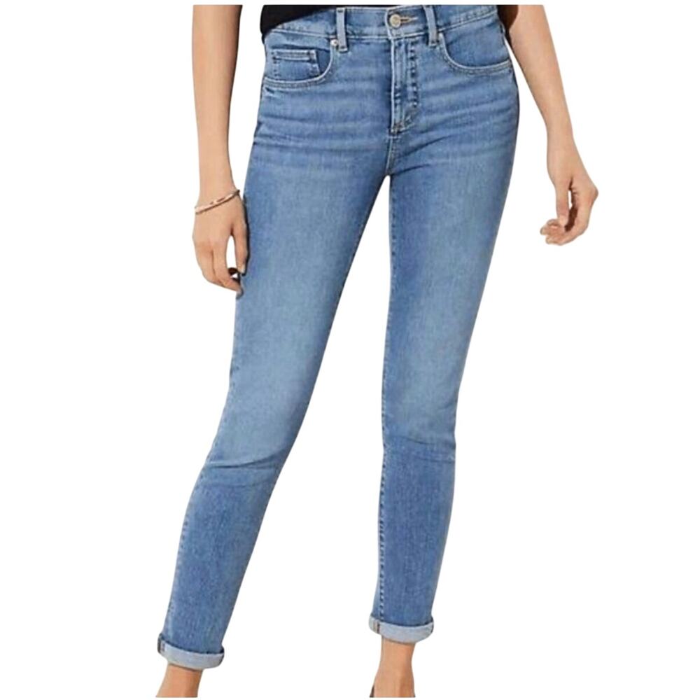 LOFT Ladies curvy skinny crop jeans, some stretch, mid-rise, Size 28/6